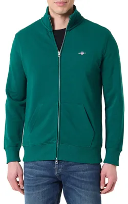 Produktbild von GANT Herren REG Shield Full Zip Sweat Sweatshirt, DEEP Forest Green, XL
