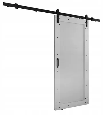 Produktbild von KierMoebel Schiebetür Komplettset LOFT ADIO 2 Weiß 86x205x3,2 cm, Wohnzimmer Schiebetür
