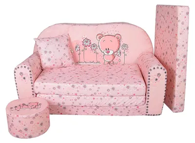 Immagine prodotto di Divano per bambini 2-in-1 con pouf e cuscino