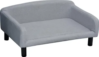 Produktbild von Hundesofa mit Weichem Bezug Haustiersofa mit Holzbeinen Hundebett 82 x 54 x 36 cm