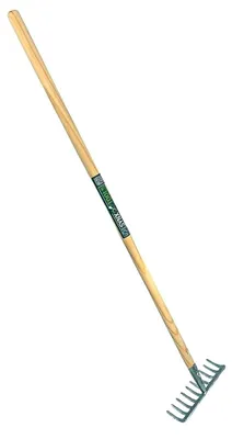 Immagine prodotto di Rastrello da giardino 10 denti - Zincato con manico in legno da 160 cm