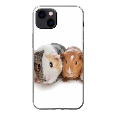 Produktbild von MuchoWow® Handyhülle Schutzhülle Hülle für iPhone 13 mini Fünf Meerschweinchen Silikon Softcase Handy Hülle - Softcase
