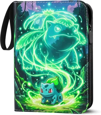 Productafbeelding van Kaartverzamelaarsalbum voor Pokémon - Capaciteit voor 400 kaarten. Verzamelkaartenhouder | 50 pagina's, 4 vakken per pagina, waterdichte ringband, Polyurethanleer