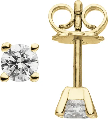 Produktbild von JOBO Ohrstecker 585 Gold Gelbgold 2 Diamanten Brillanten 0,50 ct. Ohrringe
