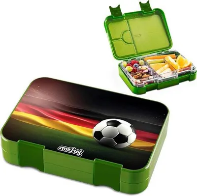 Obrázok produktu pre Bento box pre deti – futbalová tematika – Lekvrije Snackbox – pre dievčatá a chlapcov