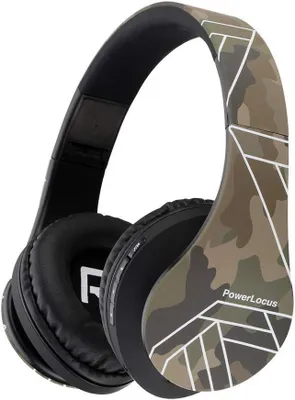 Produktbild von PowerLocus Over-Ear Bluetooth Kopfhörer kabellos, Stereo Sound, Faltbare Kopfhörer mit Mikrofon und 15h Akku für Musik & Anrufe