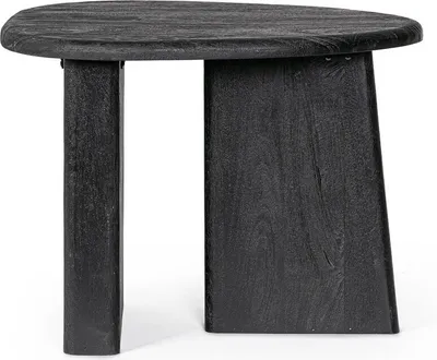 Produktbild von Beistelltisch Zacatecas 60 x 45 x 45 cm Mangoholz Schwarz Couchtisch Tisch