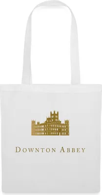 Produktbild von Spreadshirt Downton Abbey Highclere Castle Stoffbeutel, One size, Weiß