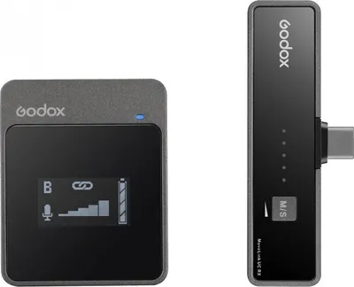 Immagine prodotto di Sistema microfonico senza fili Godox Movelink UC1 a 2,4 GHz (USB Tipo-C)