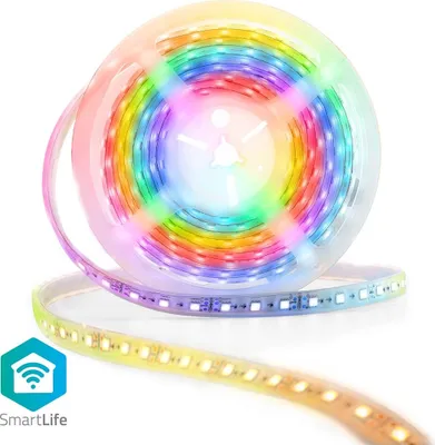Produktbild von Nedis SmartLife LED-Streifen - Mehrfarbig - SMD - 5.00 m - IP65 - 2700 K - 960 lm - Android / IOS