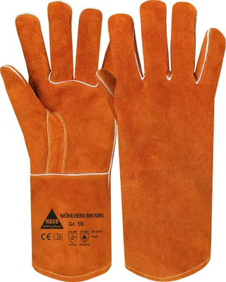 Produktbild von Hase Sicherheitshandschuhe Mühlheim Brown für Schweisser Größe 10 6 Stk