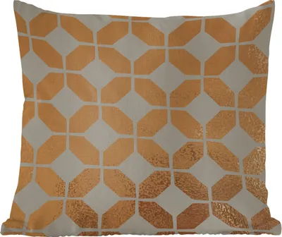 Produktbild von MuchoWow® Zierkissen Sofakissen Wohnzimmer Dekokissen 50x50 cm Muster - Luxus - Gold - Grau - Komfort - Sofakissen