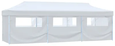 Obrázek produktu pro vidaXL Pop-Up party stan Skládací s 8 bočními stěnami 3x9 m Bílá