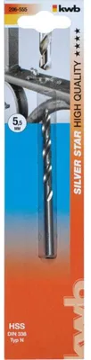 Produktbild von kwb Silver Star HSS Metallbohrer Ø 5,5 mm mit speziellem Spitzenanschliff bis zu