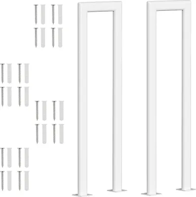 Produktbild von Vigevee 65cm U-Form Treppengeländer Weiß Ovalrohr Handlauf Aufrechte Montage