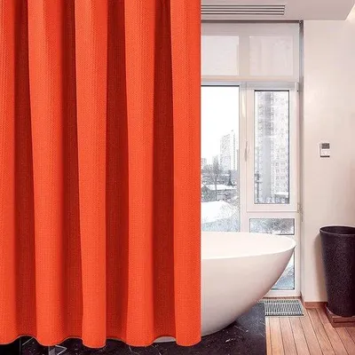 Obrázek produktu pro Sprchový závěs 182 x 182 cm, oranžový
