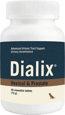 Obrázok produktu pre DIALIX® Vesical & Prostate - doplnok na podporu zdravia močového mechúra a prostaty u starších zvierat a nekastrovaných samcov, 45 tabs