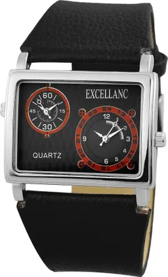 Produktbild von Excellanc Herrenuhr mit Kunstlederionsarmband