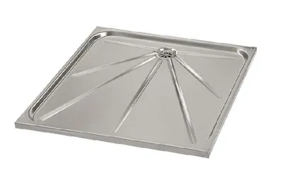 Image de Sanela Douches en acier inoxydable - Receveur de douche en acier inoxydable 700x700 mm, antidérapant SLSN 06