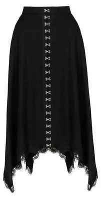 Produktbild von Hell Bunny Rock Damen Quinn Skirt schwarz 3XL