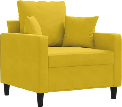 Immagine prodotto di vidaXL Poltrona giallo 60 cm in velluto