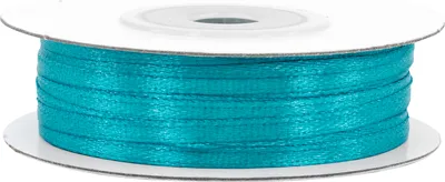 Produktbild von Satinband 3mm x 50m Rolle Türkis