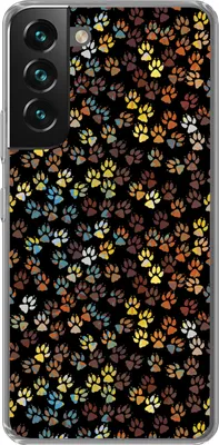 Produktbild von MuchoWow® Handyhülle Schutzhülle Hülle für Telefoonhoesje Samsung Galaxy S22 Muster - Hunde - Pfoten - Jungen - Mädchen - Kinder - Kinder Silikon Softcase Handy Hülle - Mobiltelefonhülle