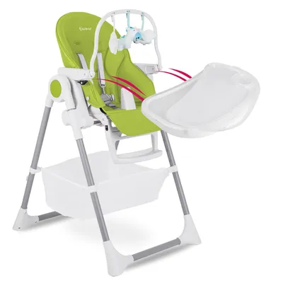 Produktbild von Suleno Kinderhochstuhl LOVIS ab Geburt - Verstellbar, Klappbar, Mitwachsend - Grün + Zubehör 22032-19