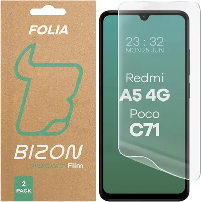 Produktbild von Bizon Glas Hydrogel Front Xiaomi Redmi A5 4G / POCO C71 4G [2 PACK]