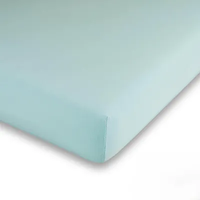Produktbild von Traumhaft gut Schlafen Kinder-/Baby Spannbetttuch hochwertige Qualität, trocknergeeignet, Farbe: Hellblau, Größe: 60 cm x 120 cm