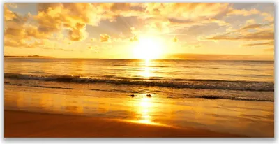 Produktbild von Glasbilder 140x70 Wandbild Druck auf Glas Meer Sonne Landschaft