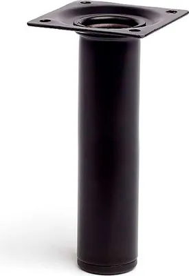 Image de Pied Cylindrique Acier Noir Stabilité Et Design Minimaliste - Rei