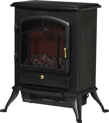 Immagine prodotto di Caminetto elettrico Stufa con effetto fiamma 1000/2000W, protezione da surriscaldamento, nero, 45x28x54 cm, per un'atmosfera accogliente,
