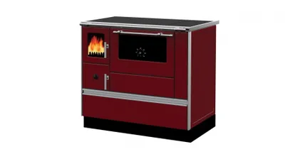 Obrázek produktu pro ALFA PLAM, sporák ALFA 90H ECO DOMINANT, teplovzdušný 7 kW, pravý, červený