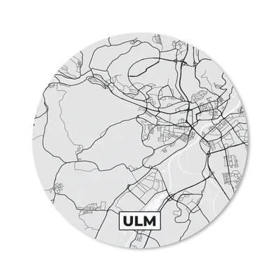 Produktbild von MuchoWow® Mauspad Mousepad Deutschland - Karte - Ulm - Stadtplan 50x50 cm - Mousepads - Maus Mat - Pad - Mausunterlage - Vinyl