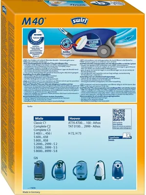 Produktbild von Staubsaugerbeutel M 40 mit MicropoPlus-Filter VE=3x4 Stück