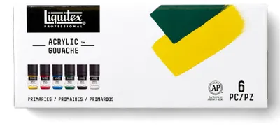 Produktbild von Liquitex Acrylic Gouach Set - 6 Farben a 22ml - Primärfarben