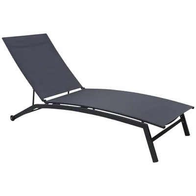 Produktbild von ALEOS. Gartenliege Sonnenliege SABOGA Metall Kunststoffgewebe atmungsaktiv