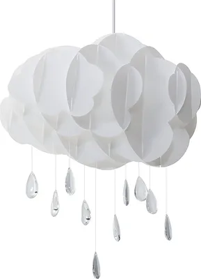 Zdjęcie produktu dla BELIANI Lampa wisząca dziecięca chmurka biała 182 cm styl skandynawski nowoczesny
