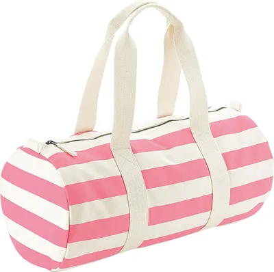 Produktbild von Westford Mill - Reisetasche "Nautical" BC5626 (Einheitsgröße) (Natürlich/Pink)