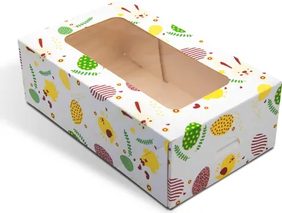 Obrázok produktu pre Veľkonočný box s okienkom, 12,5 x 21 x 7 cm, 20 kusov