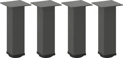 Zdjęcie produktu dla vidaXL Nogi do stolika kawowego 4 szt. Antracyt 30-32 cm stal