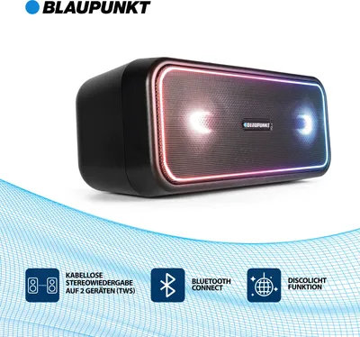 Produktbild von BLAUPUNKT Bluetooth Party Lautsprecher PS 200, TWS Lautsprecher, Bluetooth 4.2, AUX-IN, Party-Speaker