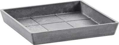 Produktbild von Blumentopf Untersetzer Ecopots Kunststoff 22 x 22 x 2,6 cm grau