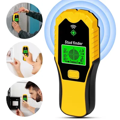 Produktbild von Leitungssucher Ortungsgerät, 5in1 Multifunktions Wand Scanner Detektor Stud Finder Leitungssucher mit LCD-Display Wandscanner für Metall, Rohre, Holz