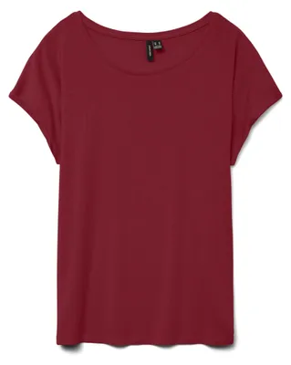 Produktbild von Vero Moda 10284468_870_59, T-Shirt, Weiblich, Rot, XS, 1 Stück(e), Wash with similar colors, Line dry in the shade
