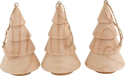 Produktbild von VBS Anhänger "Weihnachtsbaum", 3er Set