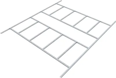 Produktbild von Pergart Fundamentbodenrahmen für Gerätehaus "Frankfurt II 1112" aluminium blank 352 x 309 x 2,6 cm