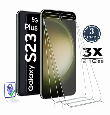 Produktbild von 3X Für Samsung Galaxy S23 Plus 5G Panzerglas Glasfolie Display Schutz Folie Glas 9H Hart Echt Glas Displayschutzfolie 3 Stück