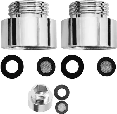 Produktbild von 2 Stück Reduzierung 3/4 Zoll Innengewinde auf 1/2 Zoll Außengewinde in Chrom Adapter 3/4 Zoll Auf 1/2 Zoll
